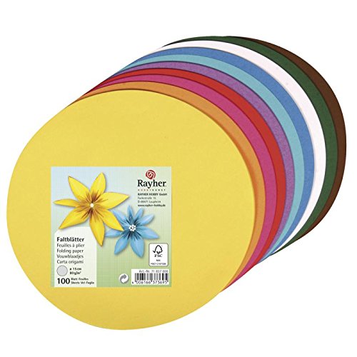 SG Education 71837000 Origami-Klapppapier, rund, 15 cm von SG Education