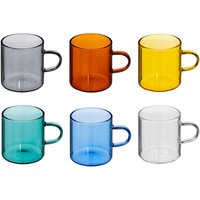 Becher aus farbigem Glas mia, 6 x 100 ml von SG SECRET DE GOURMET
