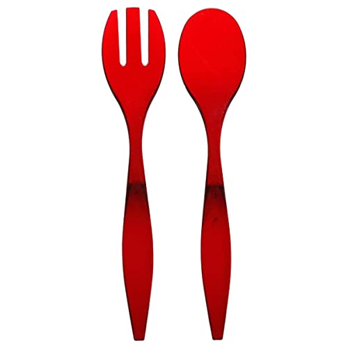 5five - salatbesteck "square" rot nacarat von 5 five simply smart