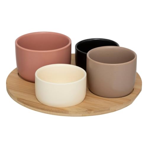 Secret de Gourmet - Aperitif-Set Wavy Bliss 5-teilig aus Bambus und Keramik Secret de Gourmet - Aperitif-Set Wavy Bliss 5-teilig aus Bambus und Keramik von SG Secret de Gourmet