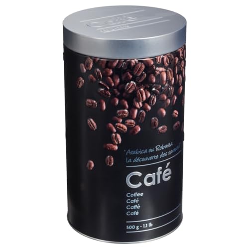 5five - kaffeedose aus metall 500g "black edition" schwarz von SG Secret de Gourmet