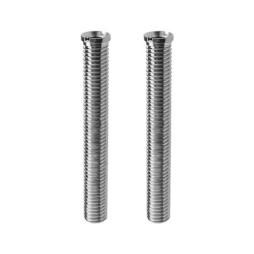 SG Store 2 Stück Küchenspüle Korbschraube, 90 Mm, Waschbecken Verlängerter Bolzen Schraube, M12-Siebverschlussschraube, Spülbecken-Befestigungszubehör für Waschbecken-Siebverschlussstopfen, Silber von SG Store