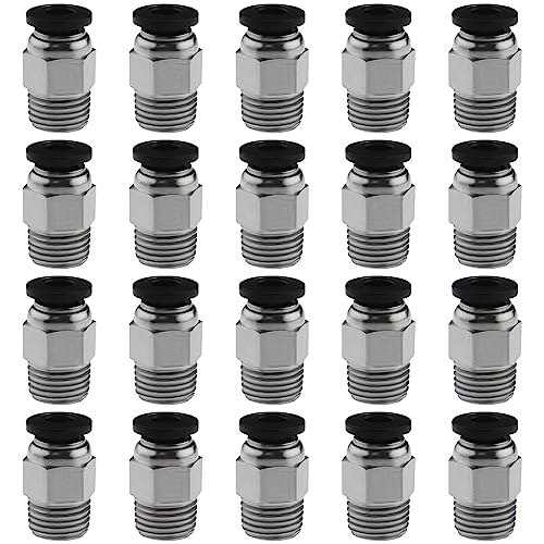 SG Store 20 STÜCKE PC4-M10 Stecker, Gerader Pneumatischer PTFE-Schlauch Schnellanschluss Kompatibel mit E3D V6 Langstrecken-Bowden-Extruder 3D-Drucker von SG Store