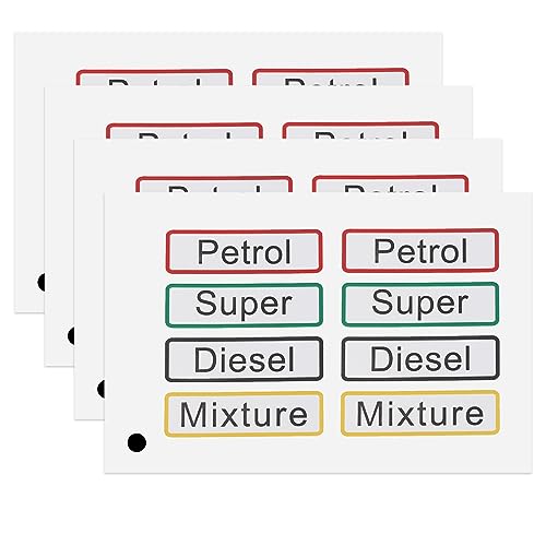 SG Store 32 Stück Kraftstoffaufkleber Benzin Diesel Super Mischung Öltank Etiketten Wasserdicht Selbstklebend Hinweis Markierung Aufkleber für Öl/Dieseltanks Kraftstoffbehälter 6 x 2 cm von SG Store