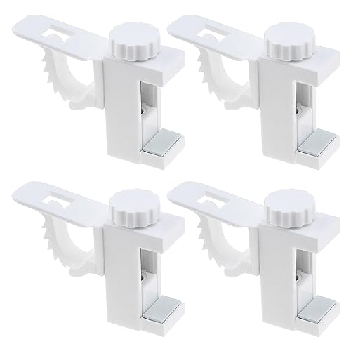 SG Store 4PCS Einstellbare Querstange Stange Halter Nicht Falten Rack für Gardinenstangen Halterung Handtuch Lagerung Rack Haken Lagerung Halter von SG Store