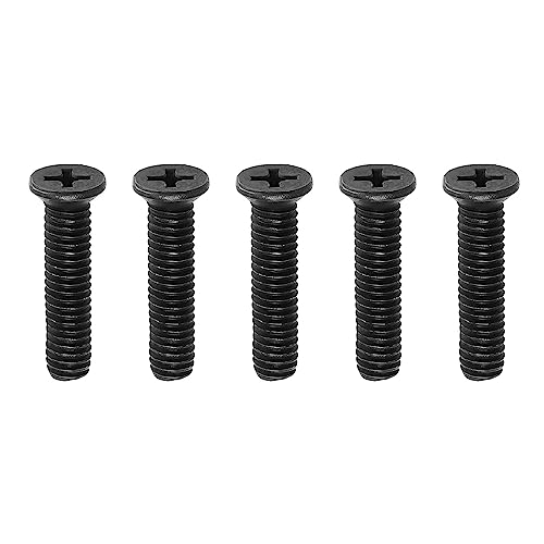 SG Store 5 Stück M5 X 25 Mm Bohrfutter Schaft Adapterschraube, Kohlenstoffstahl-Befestigungsschraube, Linksgewinde für UNF Bohrfutter Schaft Adapter, Schwarz von SG Store