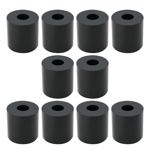 SG Store 10 Stück Reißfeste Vielseitig Einsetzbare Massive Glatte Gummi-Abstandshalter-Gummidichtung 1" Außendurchmesser x 3/8" Innendurchmesser x 1" Geeignet für Auto-Motorstangen-Zubehör von SG Store