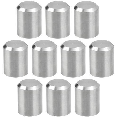 SG Store 10 Stück Zier-Endkappen für Handläufe 304 Edelstahl Runde Handlauf-Endkappen Ersatzteil Außendurchmesser 12mm Innendurchmesser 10mm Länge 15mm Handlauf-Endabdeckung von SG Store