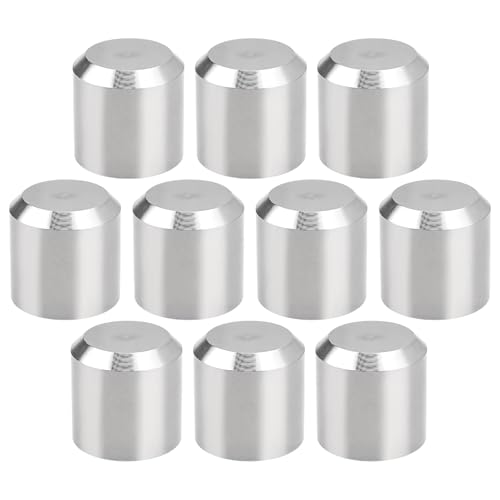 SG Store 10 Stück Zier-Endkappen für Handläufe 304 Edelstahl Runde Handlauf-Endkappen Ersatzteil Außendurchmesser 15mm Innendurchmesser 12mm Länge 15mm Handlauf-Endabdeckung von SG Store