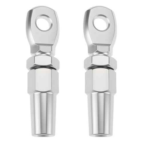 SG Store 2 STÜCKE Swageless Eye Terminal Edelstahl Draht Kabel Seil Rigging Fitting Kompatibel mit Draht Durchmesser 3MM SG Store 2 STÜCKE Swageless Eye Terminal Edelstahl Draht Kabel Seil Rigging Fitting Kompatibel mit Draht Durchmesser 3MM von SG Store
