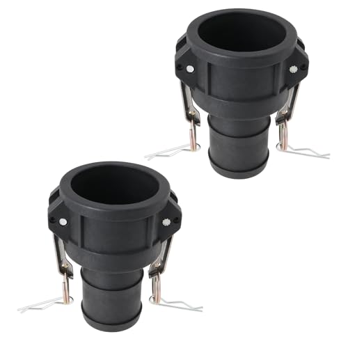 SG Store 2 Stück 2 Zoll PP-Abwasserpumpen-C-Adapter Camlock-Innengewinde Schlauchanschlussadapter für Gartenschlauch Öl Kraftstoff Wasseranschluss IBC-Tank IBC-Fässer von SG Store