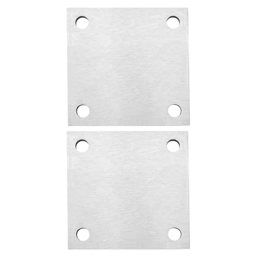 SG Store 2 Stück 304 Edelstahl-Ankerplatte 120 X 120 X 6 Mm 240er Edelstahlplatten mit Gemahlenem Korn Edelstahlbleche von SG Store
