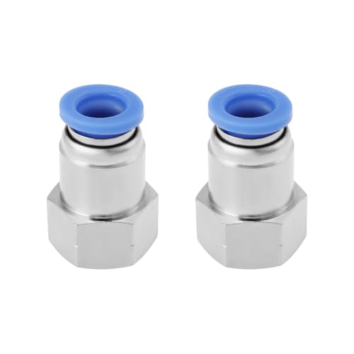 SG Store 2 Stück 7/16 UNF (20TPI) Innengewinde auf 8 mm pneumatischer Schnellverbinder 7/16 UNF Innengewinde auf 8 mm Rohr OD pneumatische Armaturen für Luftkompressionssysteme von SG Store