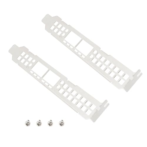 SG Store 2 Stück Halterungen In Voller Höhe GPU-Slot Abdeckungshalterungen Grafikkartenhalterungen mit 4 Stück Schrauben Kompatibel mit Dell MELLANOX CONNECTX-4 LX 25GbE CX4121C 20NJD Silber von SG Store