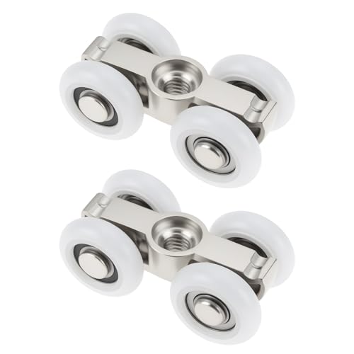 SG Store 2 X Schiebetürrad aus Nylon aus Zinklegierung L46 X B21,5 Mm Geeignet für Duschglastüren Geräuscharmes Schieberad von SG Store