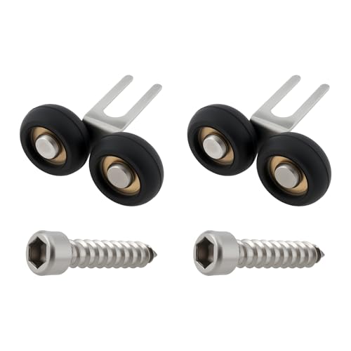 SG Store 2 x Führungsrollen für Kleiderschrank, 18,6 mm Raddurchmesser für Schiebetür, 39 x 23 mm von SG Store