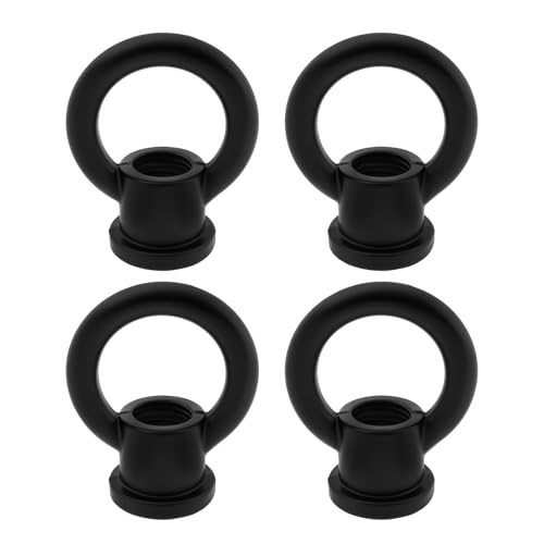 SG Store 4 Stück Schwarz M10x1.0 Ringmuttern 29x35mm Geeignet für Kristall-Lampen Kerzenhalter LED-Lampen Traditionelle Kronleuchter 15kg Maximale Tragkraft von SG Store