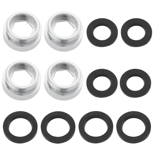 SG Store 4Sets Wasserhahn-Adapter Innengewinde M24 auf Außengewinde M22 - Passend für Strahlregler-Anschluss an Küchenarmaturen - Silber von SG Store