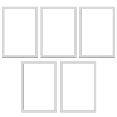SG Store 5 Stück A4 Selbstklebender Magnetischer Präsentationsrahmen Magnetischer Papierhalter Bilderrahmen-Zubehör für Präsentation von Fotokunstwerken, Silber von SG Store