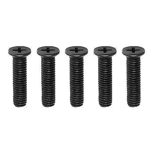 SG Store 5 Stück M6 x 25 mm Bohrfutter Schaft Adapter Schrauben aus Kohlenstoffstahl Befestigungsschrauben Linksgewinde für UNF Bohrmaschine Bohrfutter Schaft Adapter, Schwarz von SG Store