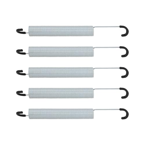 SG Store 5 Stück Mechanismus-Zugfedern 7 Zoll/176mm Doppelhaken-Zugfedern Verzinkte Federn aus Kohlenstoffstahl für Liegestühle Sofas Drahtdurchmesser 2mm von SG Store