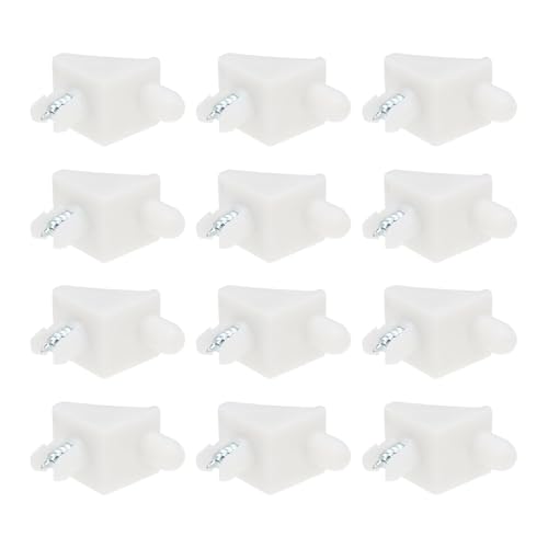 SG Store 50 Stück Weiße Regalstützstifte Ersatzschrauben Regalstecker Regalhalterungen Möbelschrank Eckhalterung aus Kunststoff Kompatibel mit IKEA PAX von SG Store