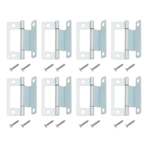 SG Store 8 Stück Gekröpftes Bündiges Scharnier 50 Mm Mechanische Türscharniere Möbelbeschläge für 15–19 Mm Schranktüren Wohnmobil- Und Wohnwagentüren (mit Schraube) von SG Store
