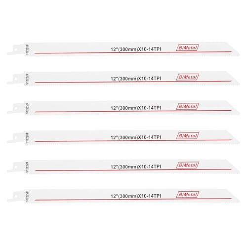 SG Store S1222VF Bimetall-Säbelsägeblätter, kompatibel mit Bosch, kompatibel mit Dewalt, für Holz und Metall, 300 mm, 6 Stück SG Store S1222VF Bimetall-Säbelsägeblätter, kompatibel mit Bosch, kompatibel mit Dewalt, für Holz und Metall, 300 mm, 6 Stück von SG Store