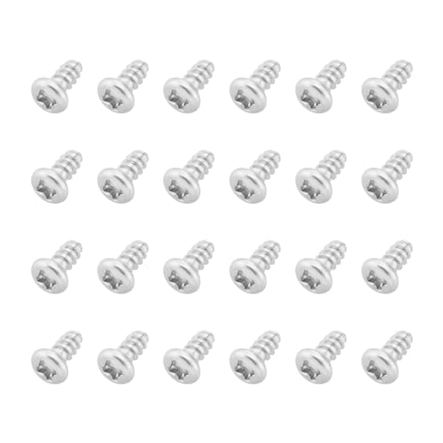 SG Store Tisch-Gehäuseschrauben A500/A600/A1200, 304 Edelstahlschrauben, M3 x 6 mm, kompatibel mit Commodore Amiga 500, 600, 1200, Silber, 24 Stück von SG Store