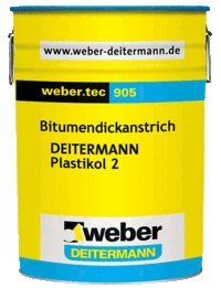 weber.tec 905 - Bitumendickanstrich, Bitumen, Bitumenanstrich 10L - schwarz, sehr gute Haftung wasserundurchlässig hohe Witterungsbeständigkeit von SG weber