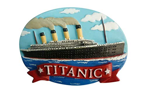Sg Titanic Blauer Himmel-Hintergrund, ovaler Kühlschrankmagnet aus Kunstharz. von SG
