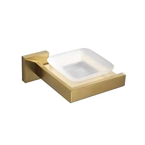 SGACMTIF Seifenschalenhalter for Dusche, Aluminium, Wandmontage, Seifenhalter for Badezimmer, Küche, Seifenkorb aus gebürstetem Gold von SGACMTIF