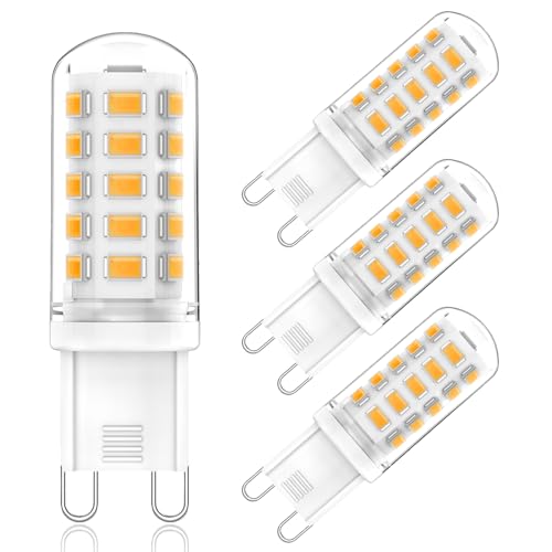 SGEPLED G9 LED Lampe Warmweiß 2700K, 4W LED Leuchtmittel Replacement for Halogen Lamp G9 40 W 33 W,9 Glühbirne 425 lm, Kein Flackern, Nicht dimmbar, Enegiesparende G9 kleine Birne, 4 Pack von SGEPLED