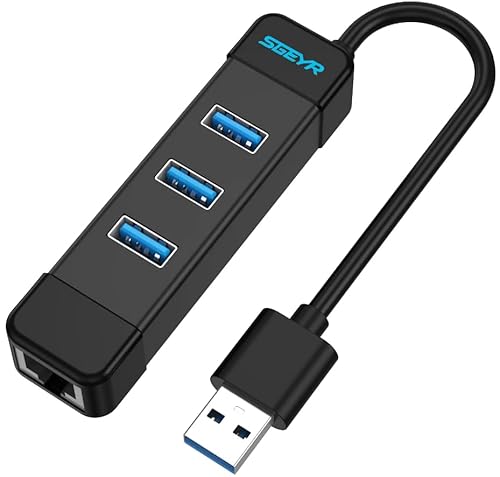 SGEYR USB C Ethernet Adapter, USB C Netzwerkadapter, USB-C auf LAN Adapter, Thunderbolt Ethernet Adapter, Ethernet USB Adapter, Rj45 Adapter, für MacBook, Chromebook, XPS, Linux von SGEYR