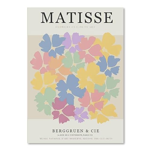 SGFGAD FHYWQ Berühmte Henri Matisse Poster und Drucke Abstrakte Blume Blätter Leinwand Gemälde Henri Matisse Wandkunst Feine Bilder für Wohnkultur 50x70cm Kein Rahmen von SGFGAD FHYWQ