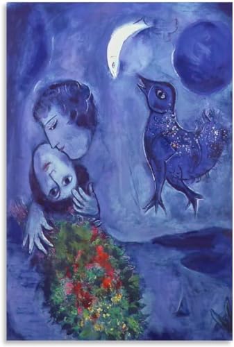 SGFGAD FHYWQ Berühmte Marc Chagall Poster Und Drucke Abstrakter Surrealismus Leinwandmalerei Marc Chagall Wandkunstgalerie Bilder Für Wohnkultur 40x60cmx1 Kein Rahmen von SGFGAD FHYWQ