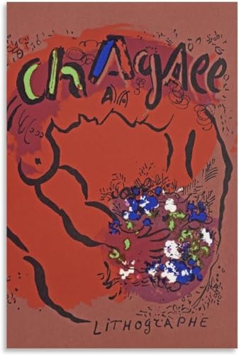 SGFGAD FHYWQ Berühmte Marc Chagall Poster und Drucke Surrealismus Blume Leinwand Gemälde Marc Chagall Wandkunst Marc Chagall Bilder Wohnkultur 40x60cmx1 Ohne Rahmen von SGFGAD FHYWQ