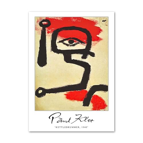 SGFGAD FHYWQ Berühmte Paul Klee Poster Abstrakte Schwarz Rot Leinwand Malerei Paul Klee Wandkunst Paul Klee Drucke Paul Klee Bilder Für Wohnkultur 40x60cm Kein Rahmen von SGFGAD FHYWQ