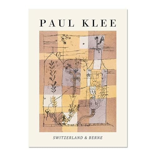 SGFGAD FHYWQ Berühmte Paul Klee Poster und Drucke Minimalistische Mode Leinwand Wandkunst Paul Klee Gemälde Paul Klee Bilder für Wohnzimmer Dekor 50x70cm Kein Rahmen von SGFGAD FHYWQ