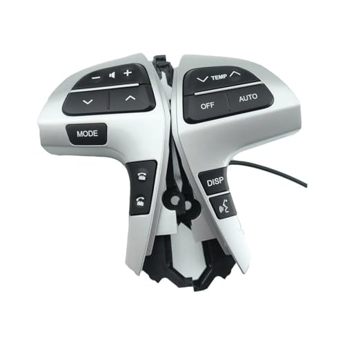 Multifunktions-Lenkradschalter Auto Lenkrad Audio Control Button Schalter Für TOYOTA Für HILUX Für VIGO Für COROLLA Für CAMRY(High Silver Black) von SGHFUVE