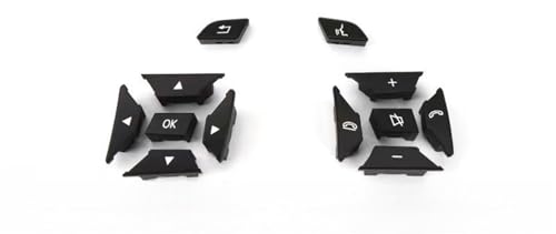 Multifunktions-Lenkradschalter Auto Lenkrad Menü Control Schalter Taste Für Benz C E A Für GLK Für CLS W204 X204 W212 W218 W156 W176 W117(1 Pair Black) von SGHFUVE