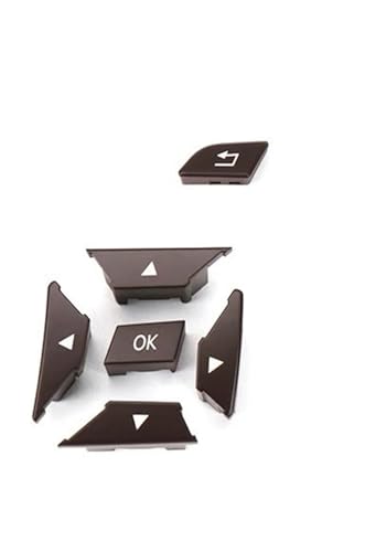 Multifunktions-Lenkradschalter Auto Lenkrad Schalter Multi-funktionale Taste Für BENZ C E A Für GLK X204 W212 W156 W246 W207 W117 W218(Brown Left) von SGHFUVE