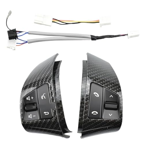 Multifunktions-Lenkradschalter Bluetooth-Audio-Lautstärkeregler 8 Tasten Für Hyundai Für Elantra HD 2008–2010 Multifunktions-Lenkradtasten(Carbon fiber- 8keys) von SGHFUVE