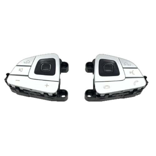 Multifunktions-Lenkradschalter Innenraum Multifunktions-Lenkradschalterknopf Für Benz Für E-Klasse W213 W238 E200 E300 E400 2016-2018(Silver-Left Right) von SGHFUVE