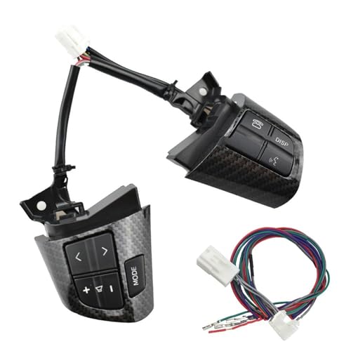 Multifunktions-Lenkradschalter Lenkrad Schalter Tasten Mit Draht 84250-02230 8425002230 Für Toyota Für Corolla 10-13 Für Wish Für Altis(Carbon Switch-wire) von SGHFUVE