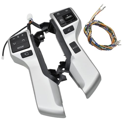 Multifunktions-Lenkradschalter Lenkrad-Steuerschalter Mit Kabel Für Toyota Für Land Für Cruiser Für Prado 150 Für GRJ150 Für KDJ150(Sliver-High Switch) von SGHFUVE