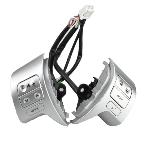 Multifunktions-Lenkradschalter Lenkrad-Steuertastenschalter Für Toyota Für Corolla Für ZRE 150L 51L 152L 2007–2009 84250-02200 8425002200(Sliver) von SGHFUVE