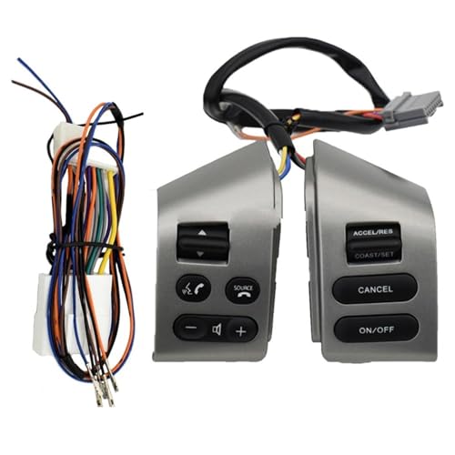 Multifunktions-Lenkradschalter Links Rechts Lenkrad Control Schalter Lautstärke Telefon Taste Für Nissan Für Tiida Für Livina 2007-2010(Darkgrey-wire) von SGHFUVE