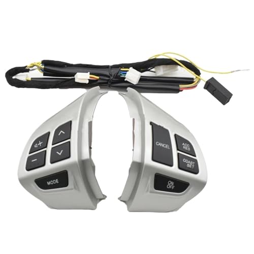Multifunktions-Lenkradschalter Multifunktions-Lenkrad-Taste Tempomat-Schalter Für Mitsubishi Für Lancer Für Outlander Für ASX 2007–2012(Silver Black) von SGHFUVE