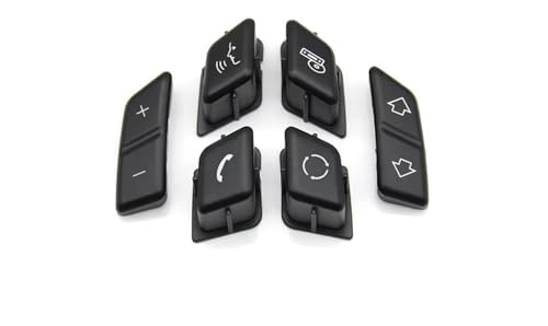 Multifunktions-Lenkradschalter Multifunktions-Lenkrad-Tastensteuerungsschalterabdeckung Für 3er E90 E91 E92 E93 E84 Für X1 2010-2015(Model A 6 pieces) von SGHFUVE